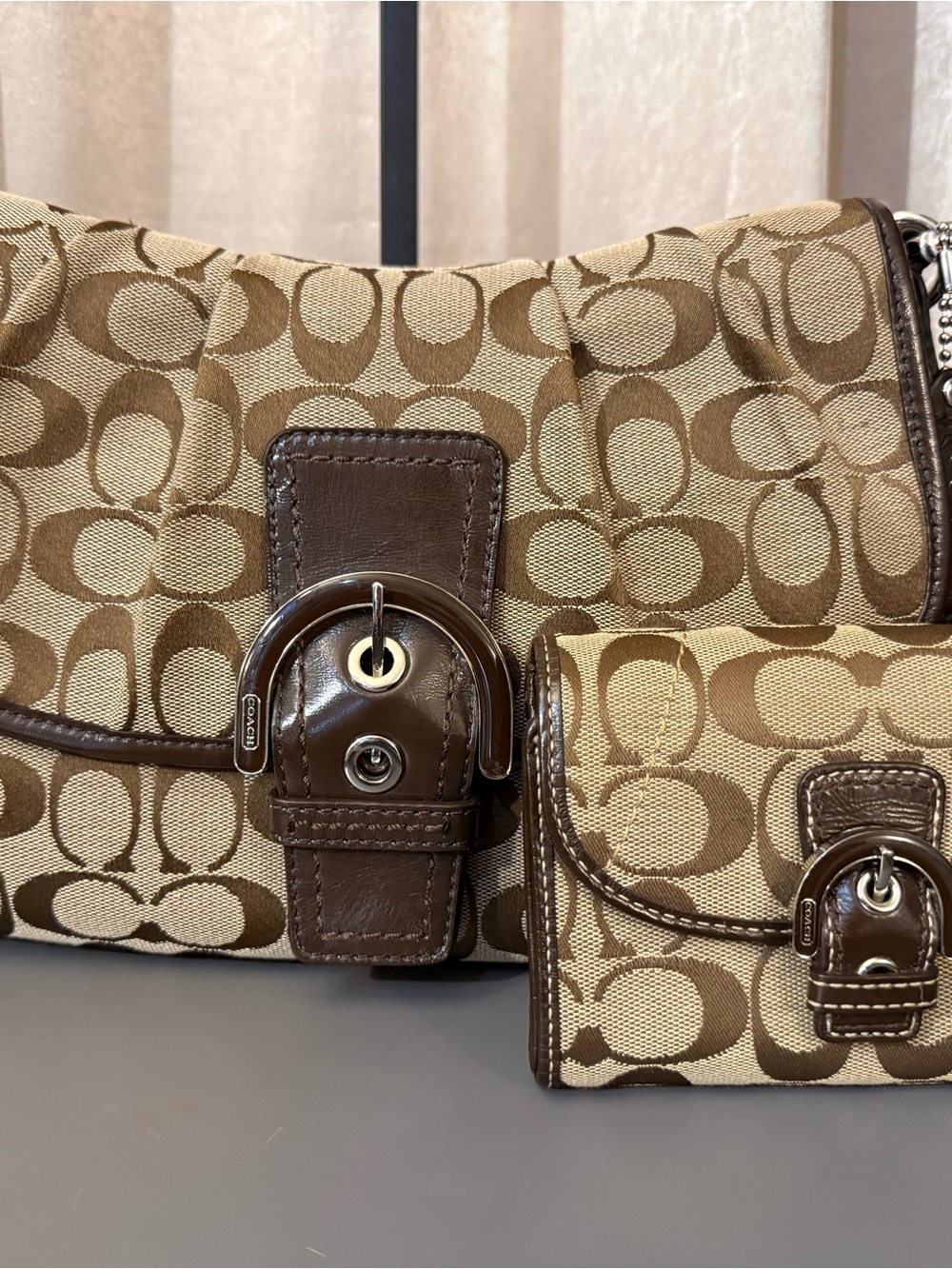 Coach Y2K SoHo Shoulder Bag & matching wallet